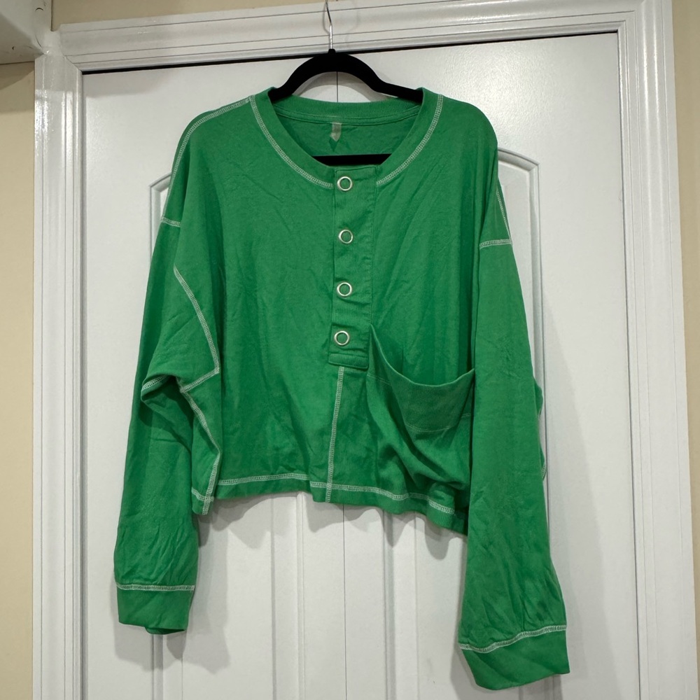 FP Movement by Free People Green Cropped Top